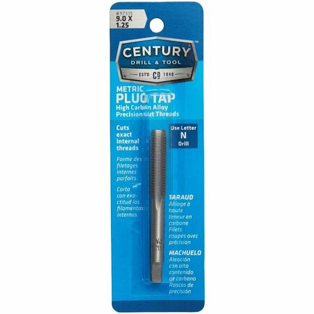 CENTURY DRILL TOOL Century Drill & Tool 9.0x1.25 Carbon Steel Metric Tap 97315